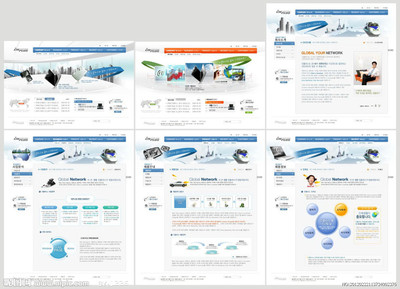 专业网页模板与界面设计资源 韩文模板与源文件图库详解